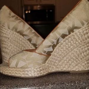 Michael Kors Logo Platform Espadrille Wedges